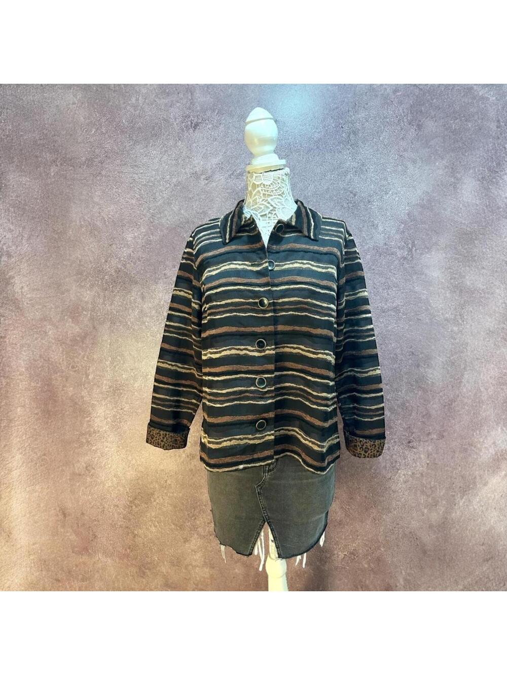 Christopher & Banks Textured Tapestry Shacket
